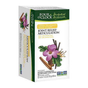 Four O'Clock Tea, Joint Relief Herbal Tea, 20 Bags (Pack of 6)