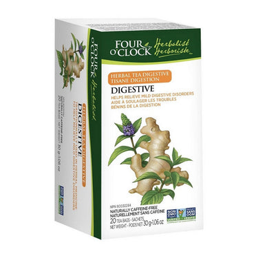 Four O'Clock Tea, Digestive Herbal Tea, 20 Bags (Pack of 6)