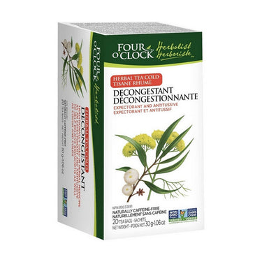 Four O'Clock Tea, Decongestant Herbal Tea, 20 Bags (Pack of 6)