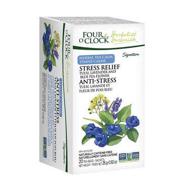 Four O'Clock Tea, Anti Stress Herbal Tea Calm, 20 Bags (Pack of 6)