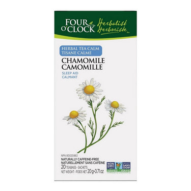 Four O'Clock Tea, Chamomile Herbal Tea, 20 Bags (Pack of 6)