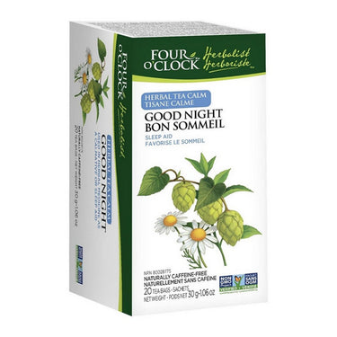 Four O'Clock Tea, Good Night Herbal Tea, 20 Bags (Pack of 6)