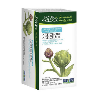 Four O'Clock Tea, Artichoke Herbal Tea, 20 Bags (Pack of 6)