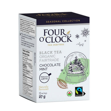Four O'Clock Tea, Chocolate Mint Black Tea, 15 Bags (Pack of 6)