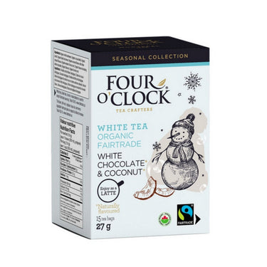 Four O'Clock Tea, White Chocolate And Coconut White Tea, 15 Bags (Pack of 6)