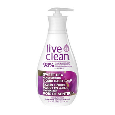 Live Clean, Sweet Pea Moisturizing Liquid Soap, 500 Ml