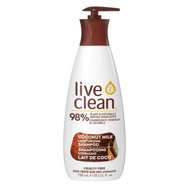 Live Clean, Coconut Milk Shampoo, 750 Ml