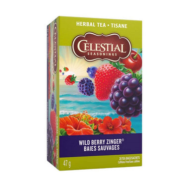 Celestial Seasonings, Wild Berry Zinger Tea, 20 Bags (6 Count )