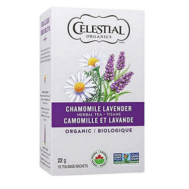 Celestial Seasonings, Organic Chamomile Lavender Tea, 18 Bags (6 Count )