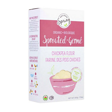 Sprouted Chickpea Flour 500 Grams (6 Count) by Second Spring Foods