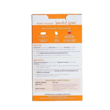 Second Spring Foods, Sprouted Wheat Pumpkin Muffin Mix, 488 Grams (6 Count)