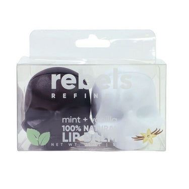 Rebels Refinery, Natural Mint And Vanilla Skull Lip Balm, Pack Of 2