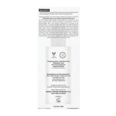 Thayer's Company, Soak It Up 80HR Liquid Moisturizer, 75 Ml