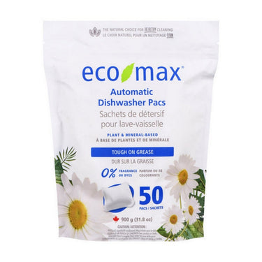 Automatic Dishwasher Pacs 50 Count (Pack Of 4) by Eco Max