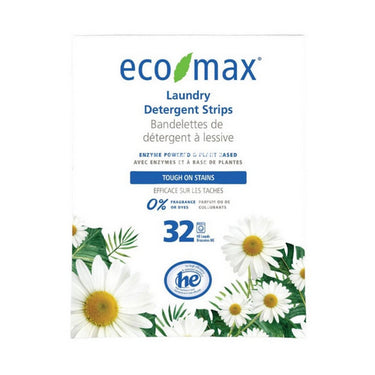 Eco Max, Laundry Detergent Strips Fragrance Free, 32 Count (Pack Of 12)