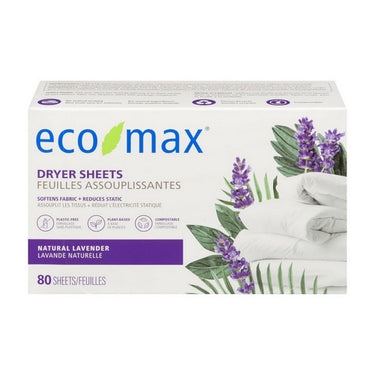 Dryer Sheets Lavender 80 Count (Pack Of 6) by Eco Max