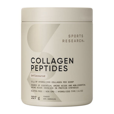 Sports Research, Organic Collagen Peptides Unflavored, 227 Grams