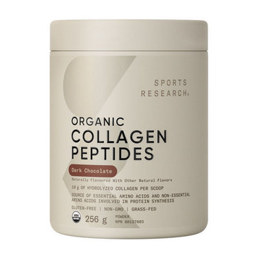 Sports Research, Organic Collagen Peptides Dark Chocolate, 256 Grams