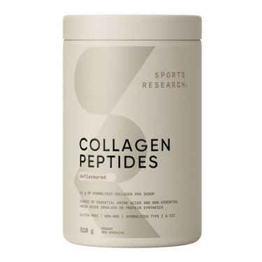 Sports Research, Collagen Peptides Unflavored, 510 Grams