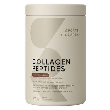 Sports Research, Collagen Peptides Dark Chocolate, 560 Grams