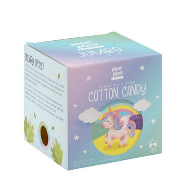 Moo Moo Bath Co, Jumbo Bath Bomb Cotton Candy, 250 Grams