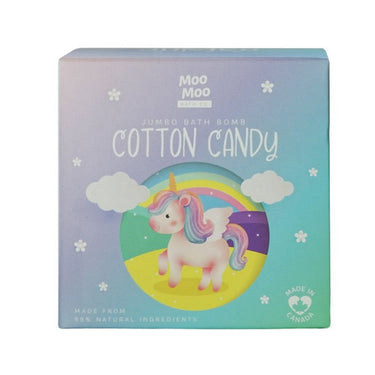 Moo Moo Bath Co, Jumbo Bath Bomb Cotton Candy, 250 Grams