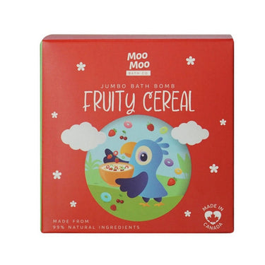 Moo Moo Bath Co, Jumbo Bath Bomb Fruity Cereal, 250 Grams