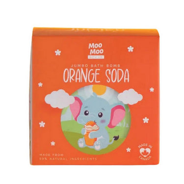 Moo Moo Bath Co, Jumbo Bath Bomb Orange Soda, 250 Grams