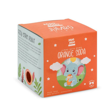 Moo Moo Bath Co, Jumbo Bath Bomb Orange Soda, 250 Grams