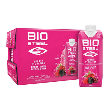 Biosteel, Sports Drink Mixed Berry, 500 Ml (12 Count)