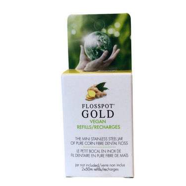 KMH Touches, Flosspot Gold Vegan Floss Refill, 2 Pack