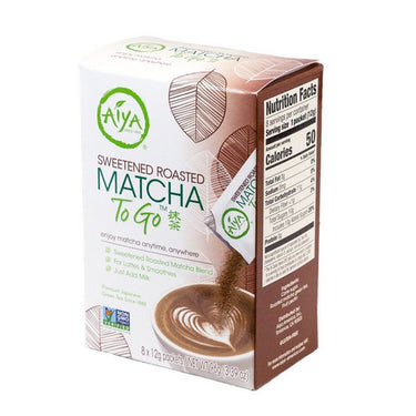 Aiya, Sweetened Roasted Matcha To Go, 8 Pack