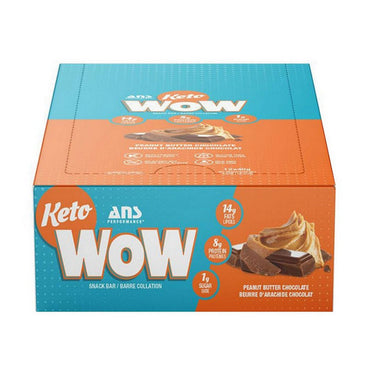 ANS Performance, Keto Wow Bar Peanut Butter Chocolate, 40 Grams (12 Count)