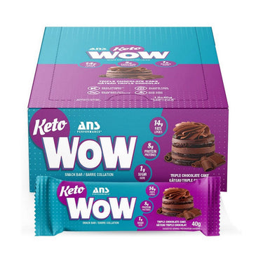 ANS Performance, Keto Wow Bar Triple Chocolate, 40 Grams (12 Count)
