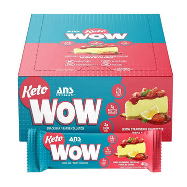 ANS Performance, Keto Wow Bar Lemon Strawberry, 40 Grams (12 Count)