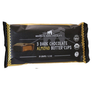 Brooklyn Born Chocolate, Dark Chocolate Almond Butter Cups, 34 Grams (12 Count)