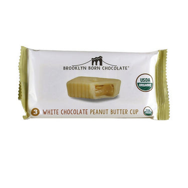 Brooklyn Born Chocolate, White Chocolate Peanut Butter Cups, 60 Grams (12 Count)