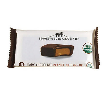 Brooklyn Born Chocolate, Dark Chocolate Peanut Butter Cups, 60 Grams (12 Count)