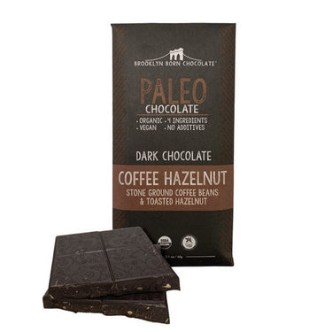 Brooklyn Born Chocolate, Coffee Hazelnut Paleo Bar, 60 Grams (12 Count)