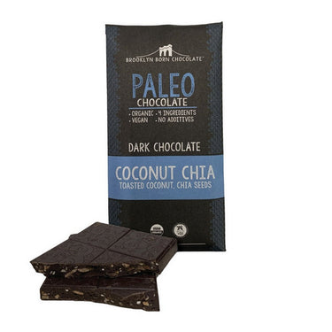 Brooklyn Born Chocolate, Coconut Chia Paleo Bar, 60 Grams (12 Count)