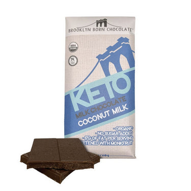 Brooklyn Born Chocolate, Keto Coconut Milk Chocolate Bar, 60 Grams (12 Count)