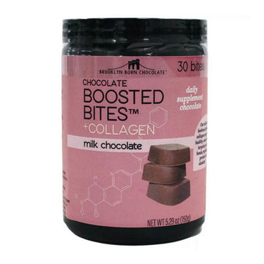 Brooklyn Born Chocolate, Milk Chocolate Bites Plus Collagen, 30 Count