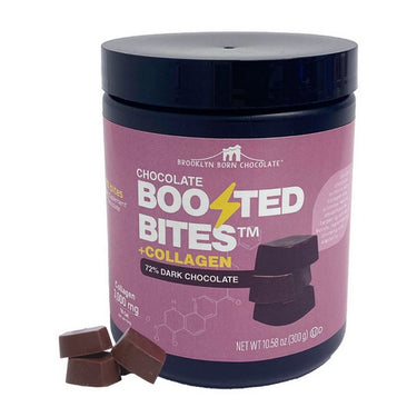 Brooklyn Born Chocolate, Dark Chocolate Bites Plus Collagen, 30 Count