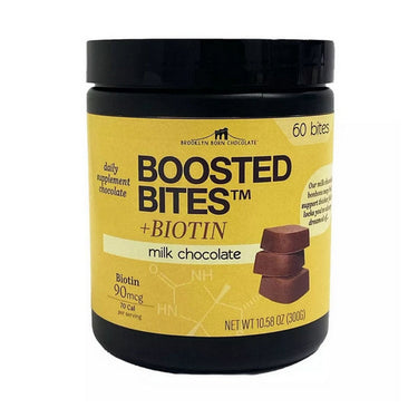 Brooklyn Born Chocolate, Milk Chocolate Bites Plus Biotin, 60 Count