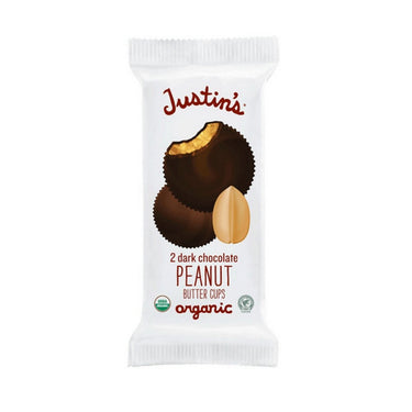Justin's, Organic Dark Chocolate Peanut Butter Cups, 40 Grams (12 Count)