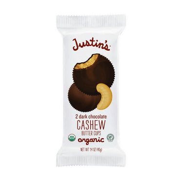 Justin's, Organic Dark Chocolate Cashew Butter Cups, 40 Grams (12 Count)