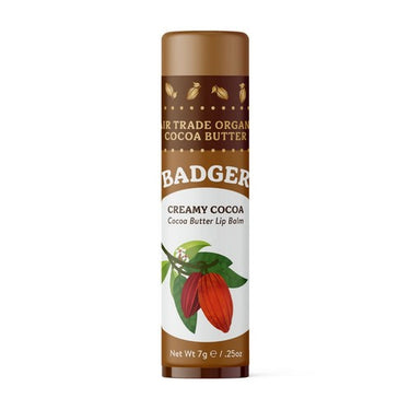 Badger Balm, Creamy Cocoa Lip Balm, 7 Grams (18 Count)