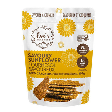 Eves Crackers, Savoury Sunflower, 108 Grams (12 Count)