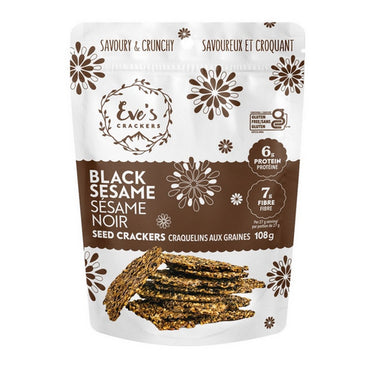 Eves Crackers, Black Sesame, 108 Grams (12 Count)