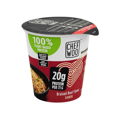 Chef Woo, Braised Beef Flavour Ramen, 71 Grams (12 Count)